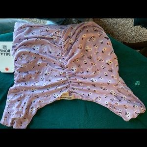 NWT Billibong light purple with flower print off the shoulder top size S